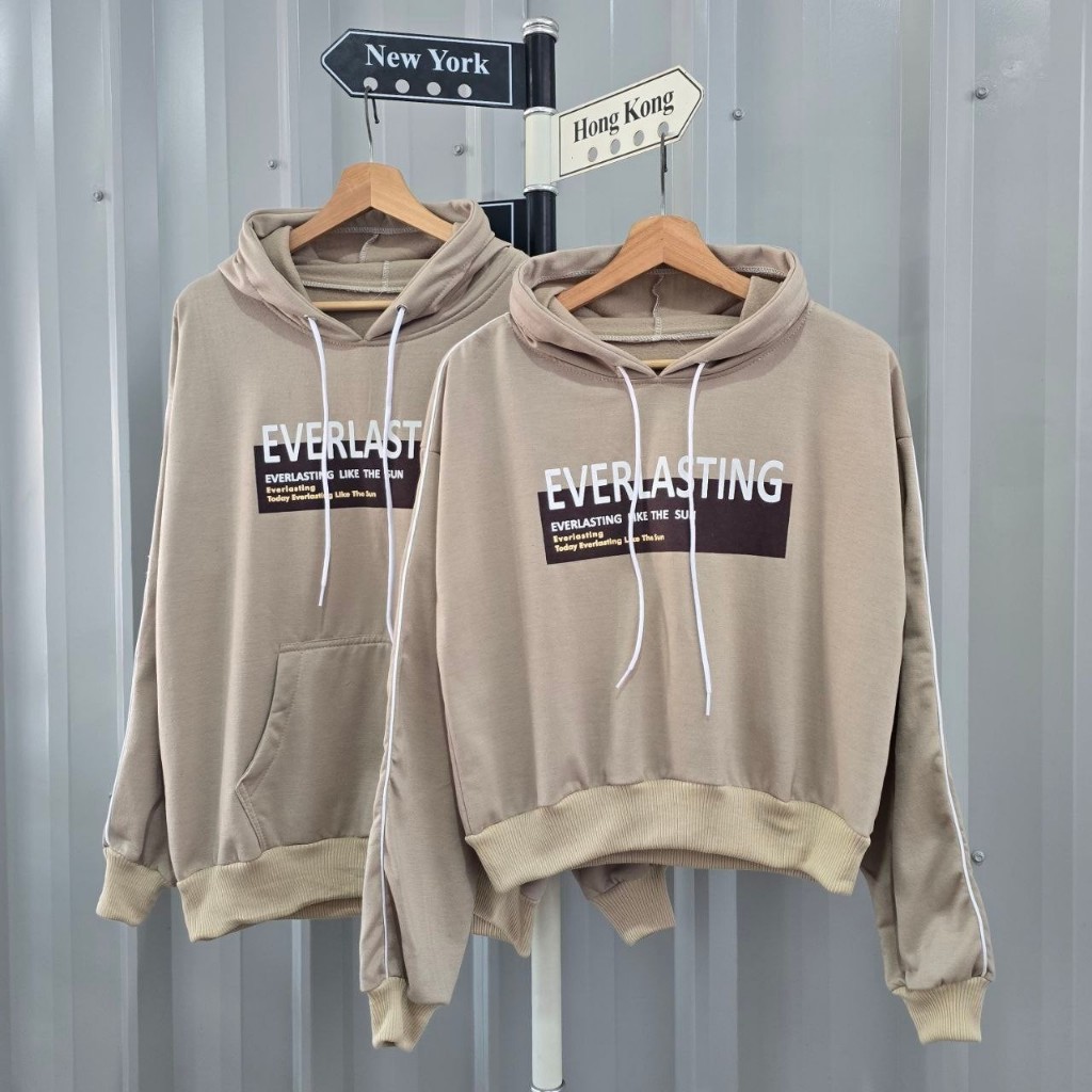 Everblasting Jaket Couple Pasangan Isi 2 Hoodie Couple Pasangan Model Serasi Cocok untuk Foto OOTD