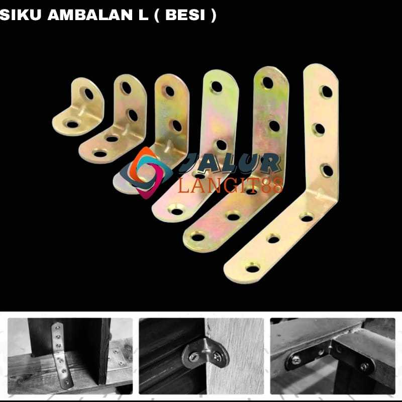 Siku Rak Versing / Plat Siku L Besi 4x4cm 6x6cm