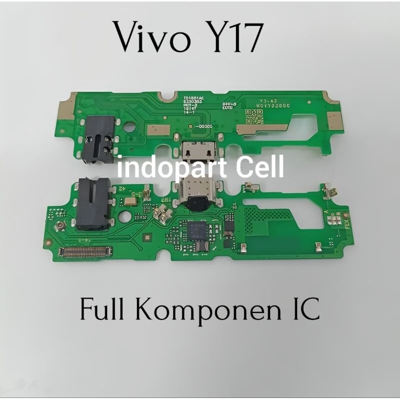 Konektor Charger Vivo Y17 Original Full Komponen Ic Board Charger Papan Cas Mic Hf + Ic Vivo Y17