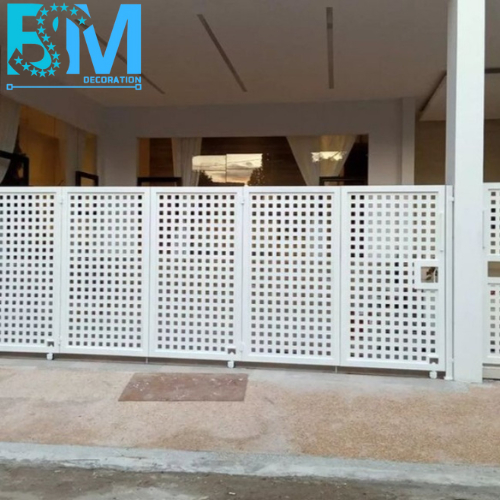 pagar lipat rumah minimalis varian warna putih terbaru BSM DECORATION