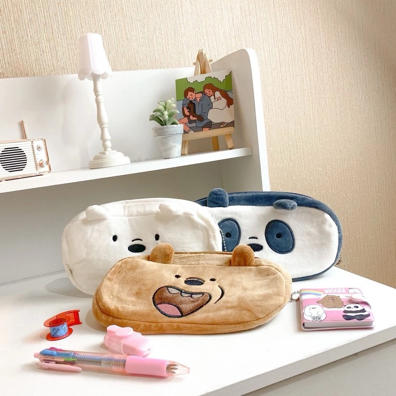 

Tempat Pensil We Bare Bears Karakter Panda Lucu Unik Pencil Bag Baby Bear Pouch Lembut Halus