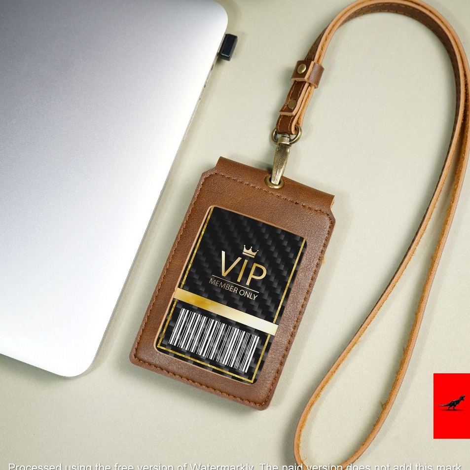 

Big Star Name Tag ID Card Holder MagnetLanyard Kulit PU LeatherMagnet MultiifungsiTersedia 1 Sisi Dan 2 Sisi
