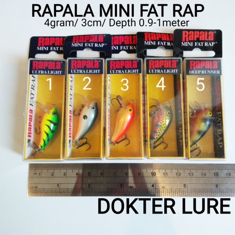 MINNOW RAPALA MINI FAT RAP 4gram Lure Umpan Casting