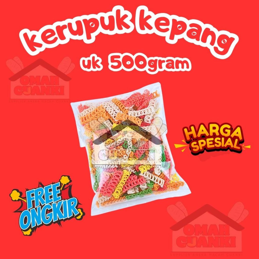 

Kerupuk Kepang Warna Warni - Kerupuk Kepang Mentah 500 Gram