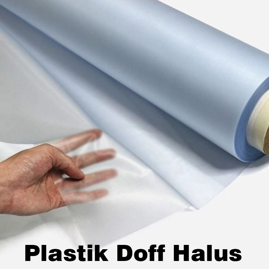 

Plastik Mika Buram Lentur Halus PVC Embos Doff Meteran - Tebal 0.11 - Lebar 137cm