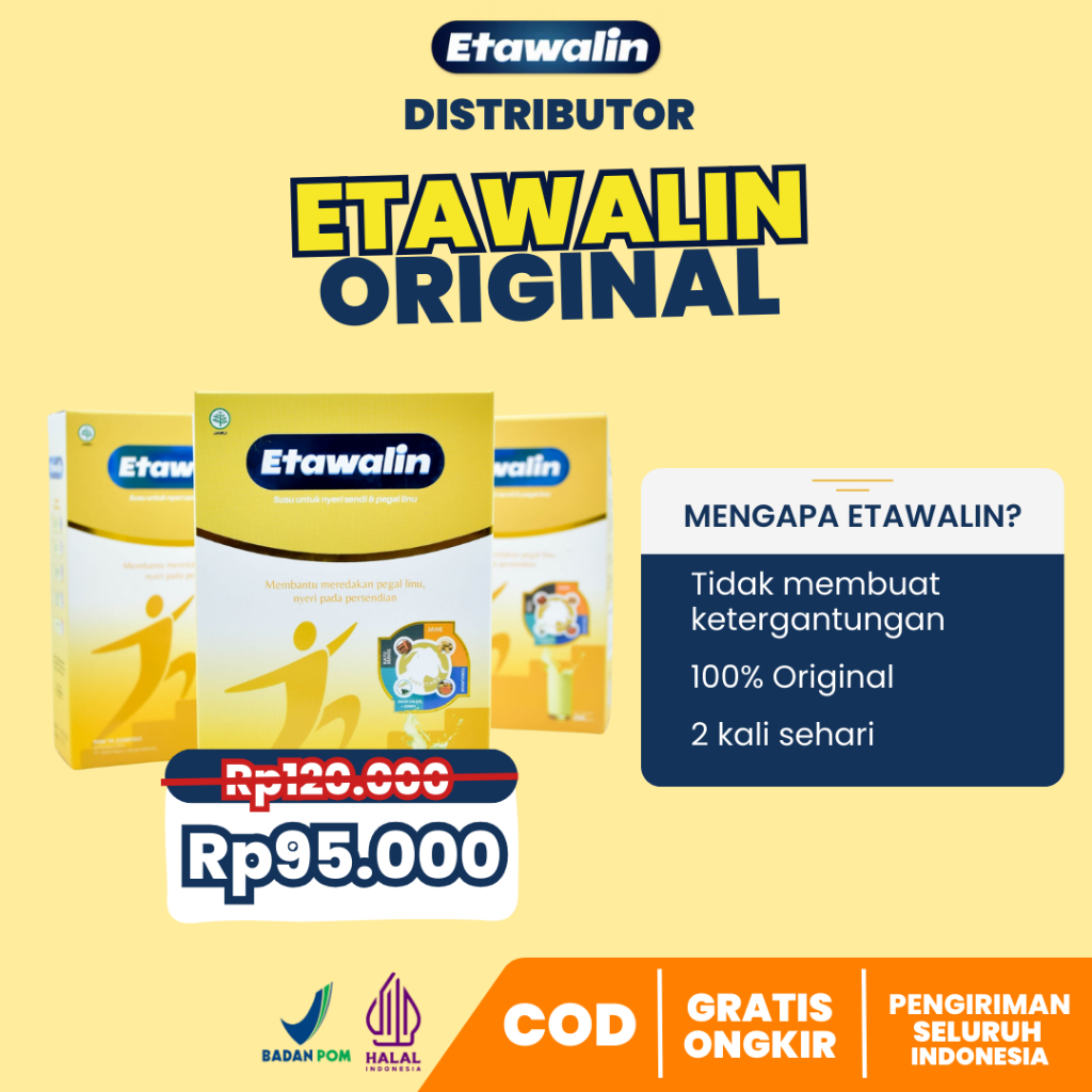 

Etawalin Original Atasi Nyeri Sendi Pegal Linu Asam Urat Encok Rematik Kolestrol secara Herbal Alami