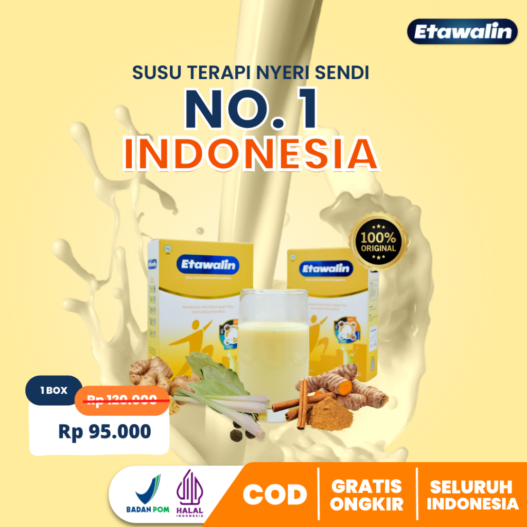 

Etawalin Susu Terapi Nyeri Sendi Asam Urat Rematik Pegal Linu Nyeri Otot Kebas Kesemutan dengan Bahan Herbal Alami