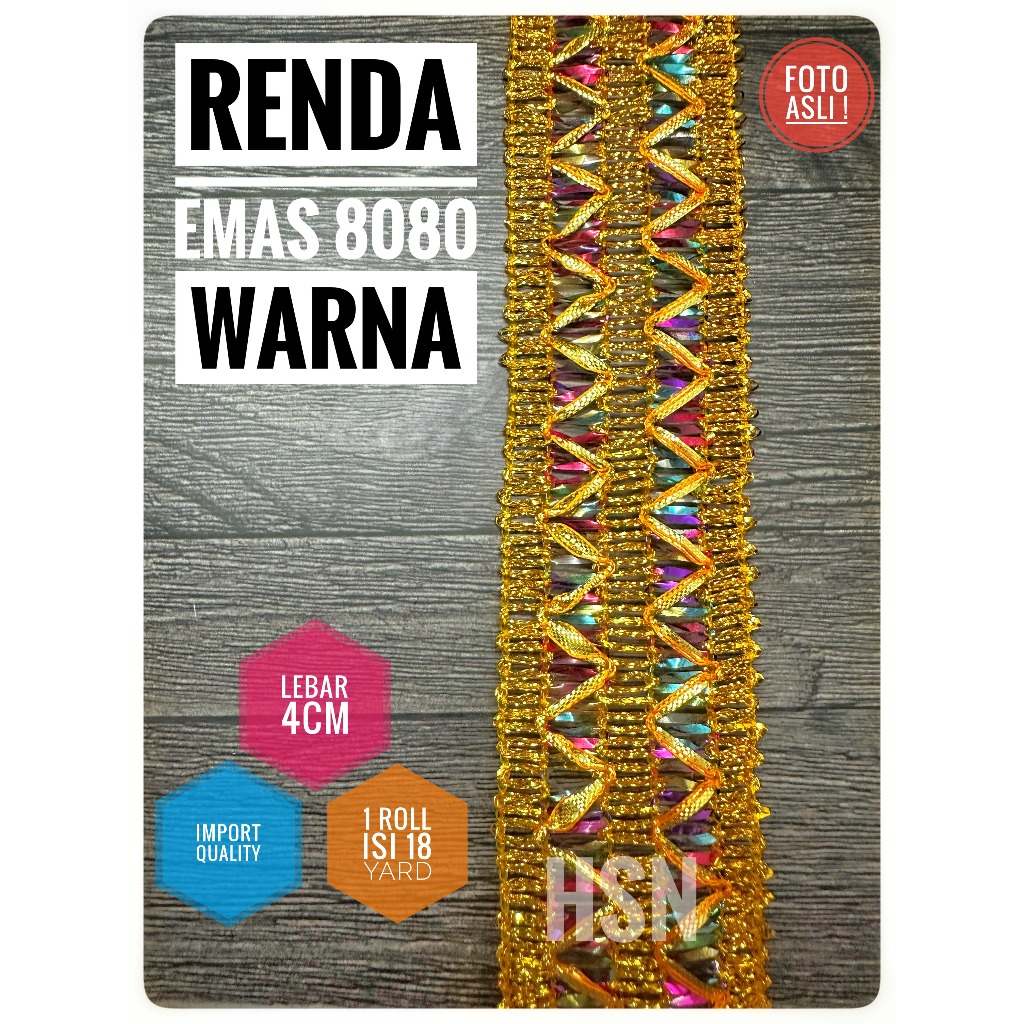 renda emas 8080 warna