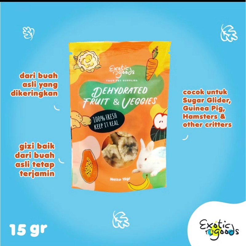 

Dehydrated Fruit 50g (Snack Sugarglider)