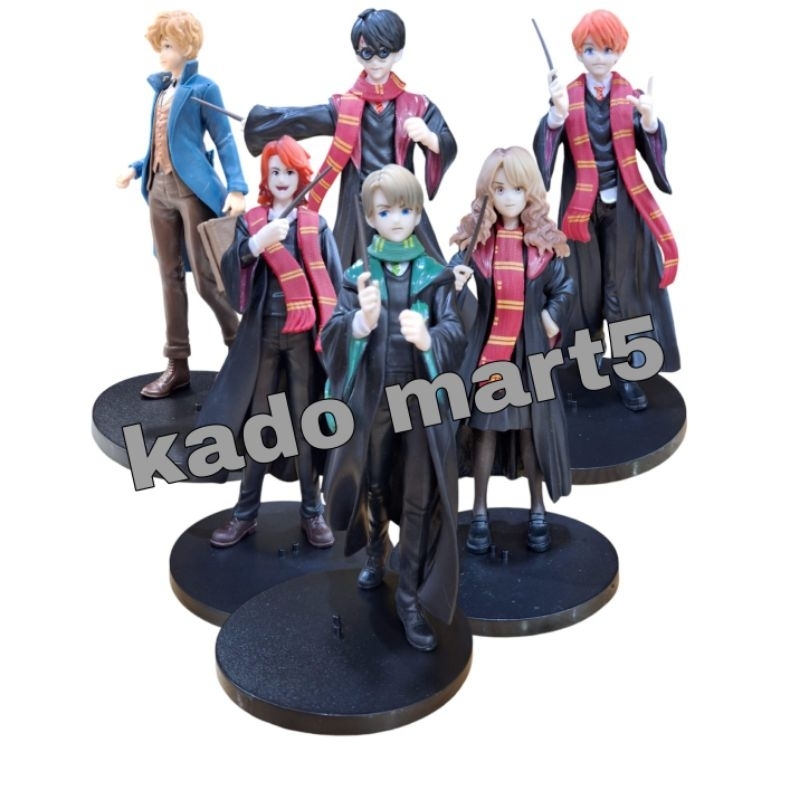 HARRY POTTER ACTION FIGURE SET 6 WEASLEY HERMIONE GRANGER