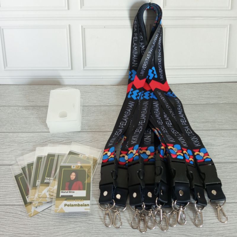 

Tali Lanyard 2,5Cm sepaket Holder + Id Card|Cetak 2 sisi