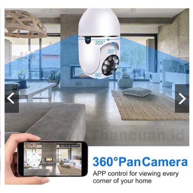 CCTV Lampu V380 Pro 8MP Kamera CCTV Wifi Lampu CCTV 360 PTZ
