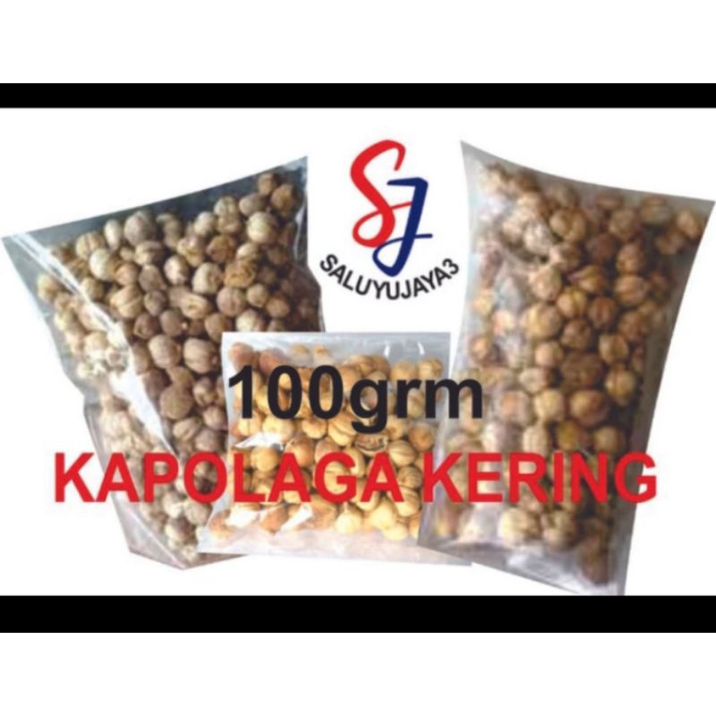 

kapolaga kering kadar air 15% dikeringkan dengan terik matahari, 100g