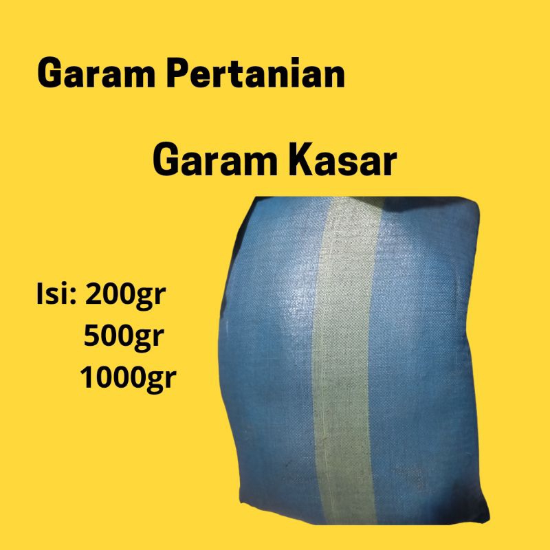 

garam kasar pertanian Gred A (kemasan ulang) 200gr, 500gr dan 1kg
