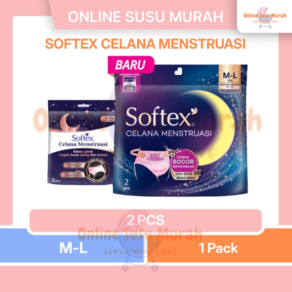 SOFTEX CELANA MENSTRUASI 2PCS PPKS