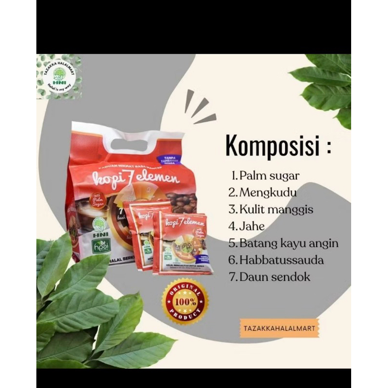 

Kopi Sevel 7 Elemen isi 20 | Membantu Menjaga Daya Tahan Tubuh | Kopi HNI Sevel Per Pouch