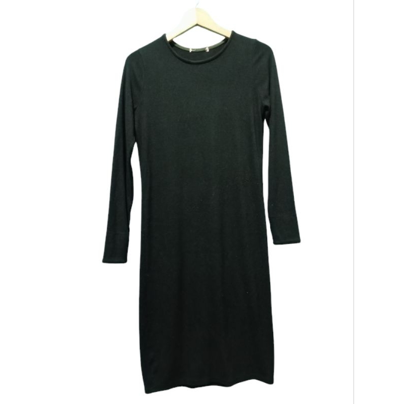 Midi Dress Lengan Panjang