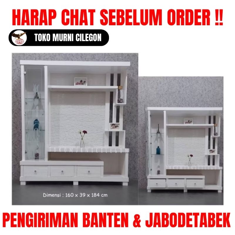 Bufet Tv Monika White (free ongkir cilegon serang)