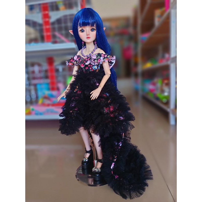 Sidna15 Gaun Empire Waist Boneka Bjd 60cm