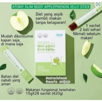 

Slim Body Applephenon Jelly Cemilan Turun BB & Kecilin Perut Atomy