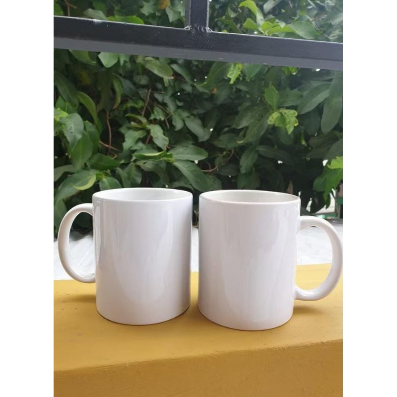 Mug Keramik Putih Polos / Tempat Minum Polos / Cangkir