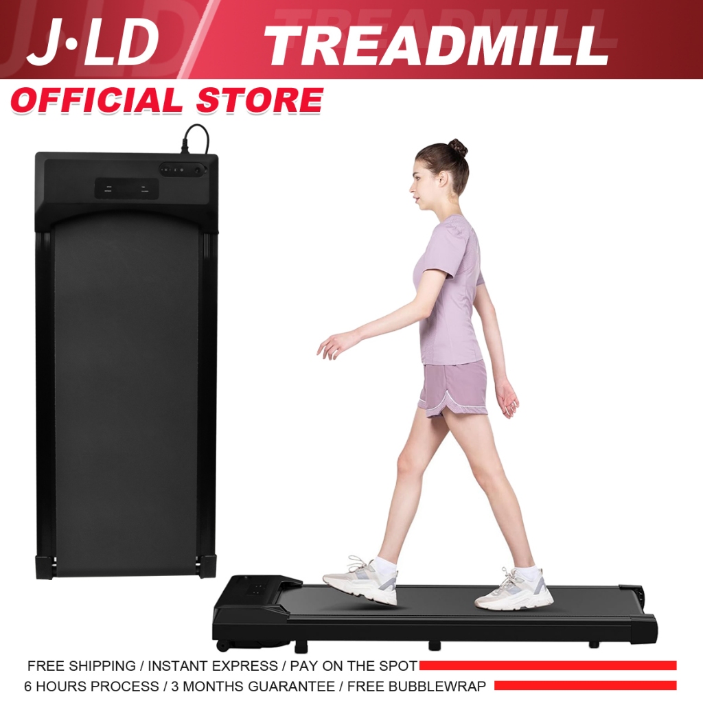 JLD Treadmill Rumah Elektrik Portable 140Kg Running Mat Listrik Alat Fitness Pelangsing Walking Pad 