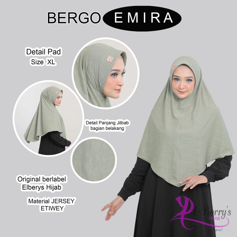 HIJAB EL BERRYS ELMIRA // HIJAB BERGO// HIJAB INSTAN// HIJAB DEWASA // HIJAB GROSIR MURAH KEKINIAN