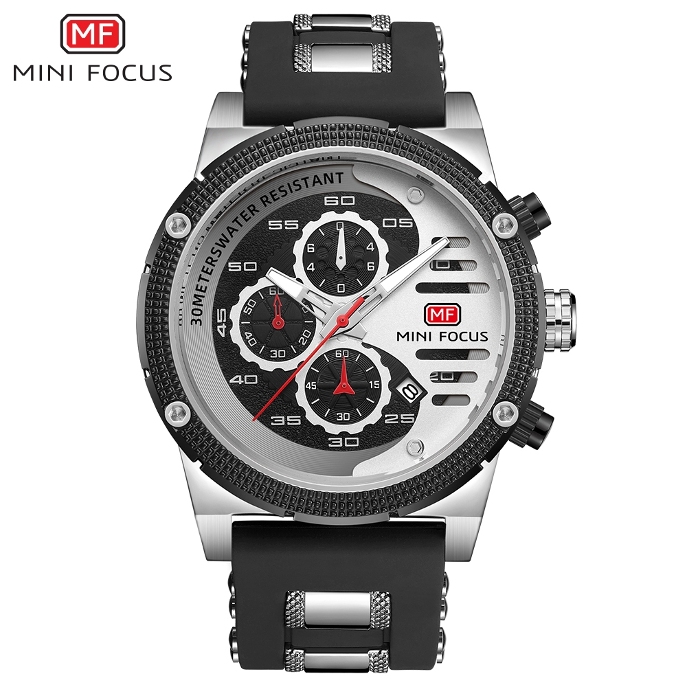 Jam Tangan Pria Mini Focus Prestige Chronograph MF0246G Original Anti Air