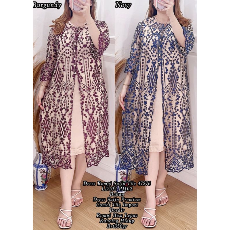 dress rompi satin tile 47276