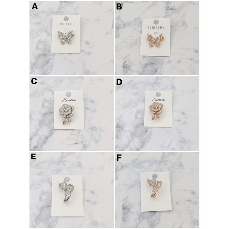Bros mini Diamond Zircon premium/Bros peniti/Bros dagu