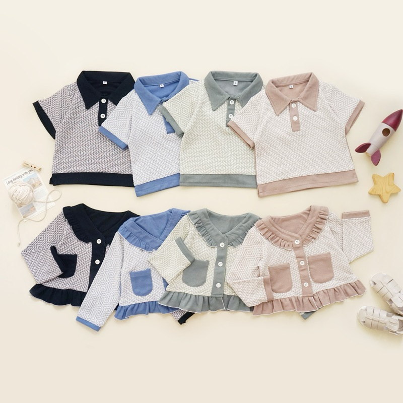 RACHIDKIDS / BAJU COUPLE ANAK / THERA COUPLE CARDI DAN POLO