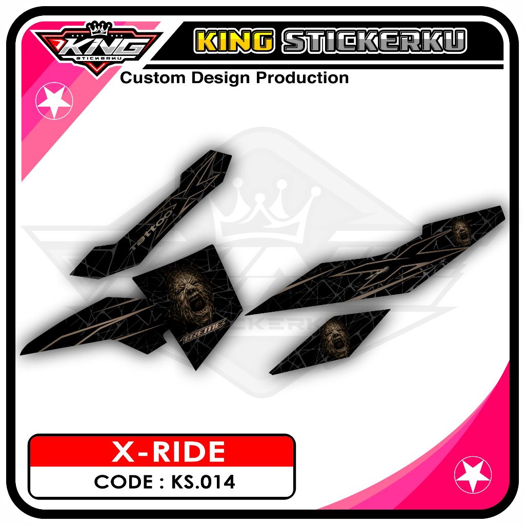 Stiker X-Ride Lama/Old - Decal Sticker Striping Standar X-Ride Lama/Old KS.14
