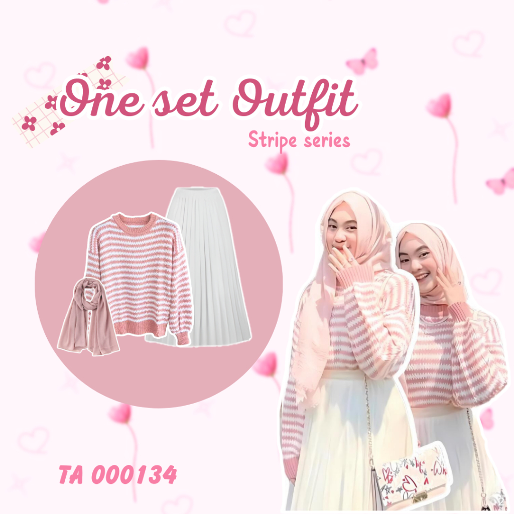 TA 000134 setelan wanita hijab | sweater korean style | sweater wanita lengan panjang | sweater stri