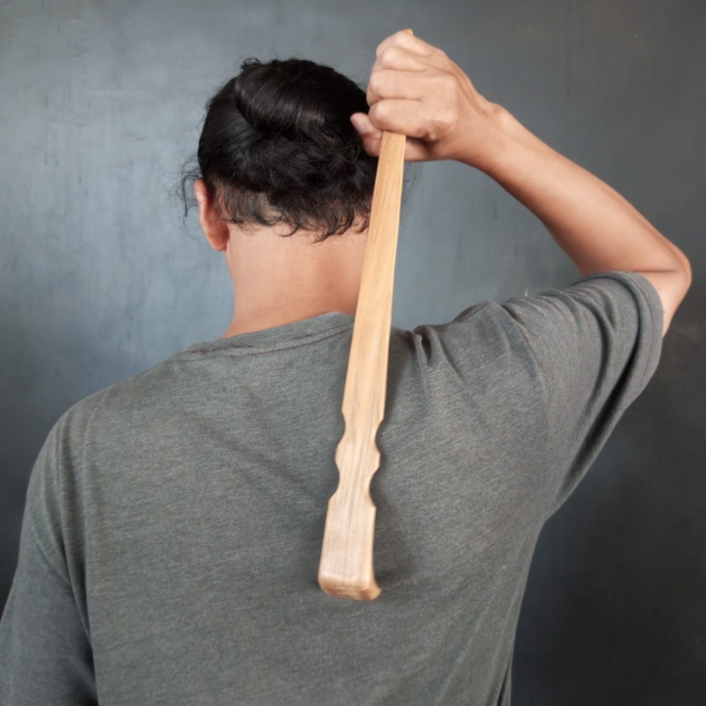 [BISA COD] Garukan Punggung Bahan Kayu Jati / Back Scratcher / Pijat Kayu / Penggaruk Punggung Kayu
