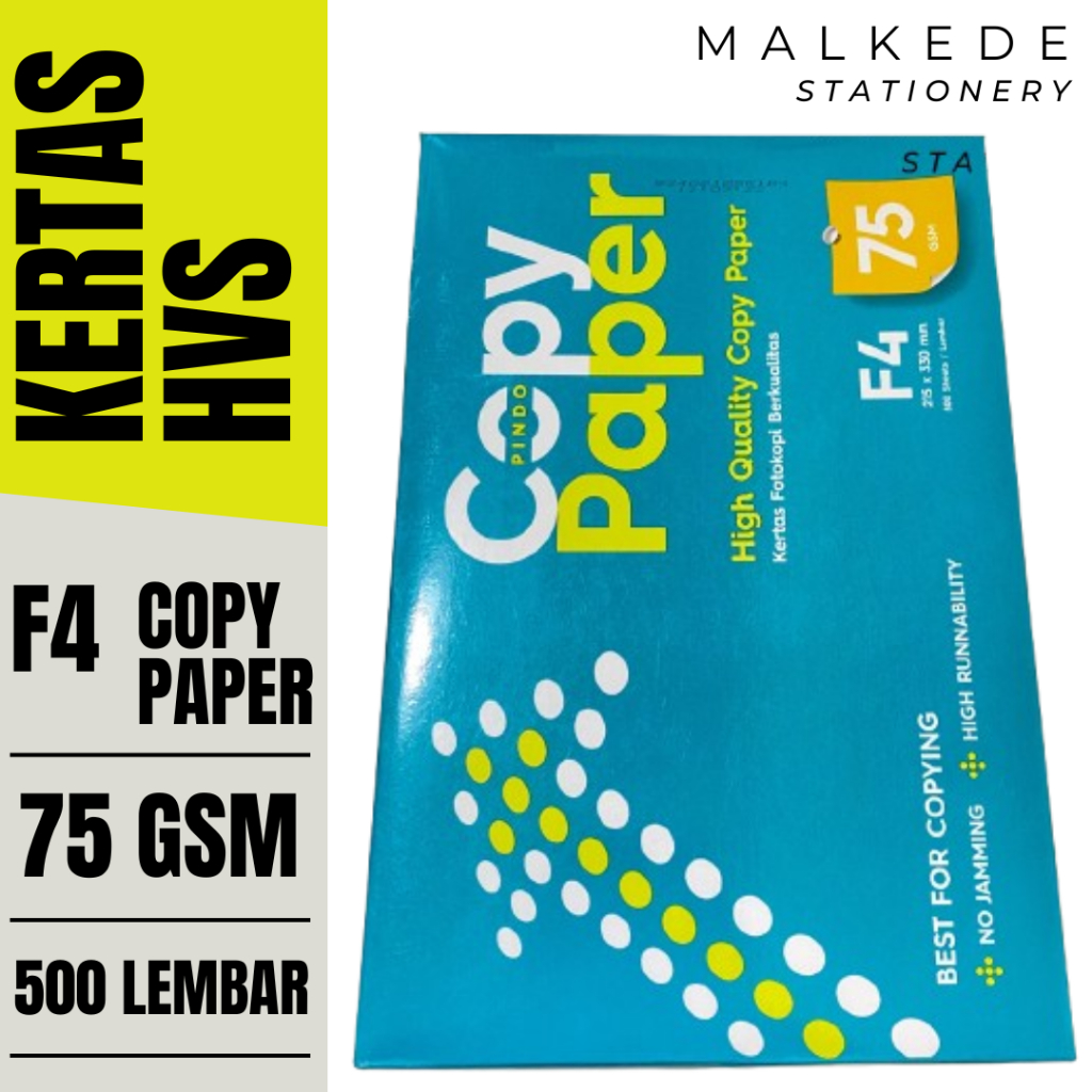 

KERTAS HVS COPY PAPER F4 75 GSM / COPY PAPER F4 215MM X 330MM / KERTAS FOTOCOPY & PRINT