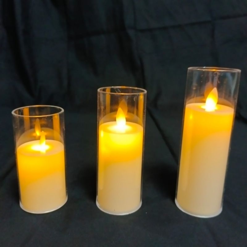 Lilin elektrik LED premium hias korea aesthetic lilin natal lilin altar lampu tidur korea model tran