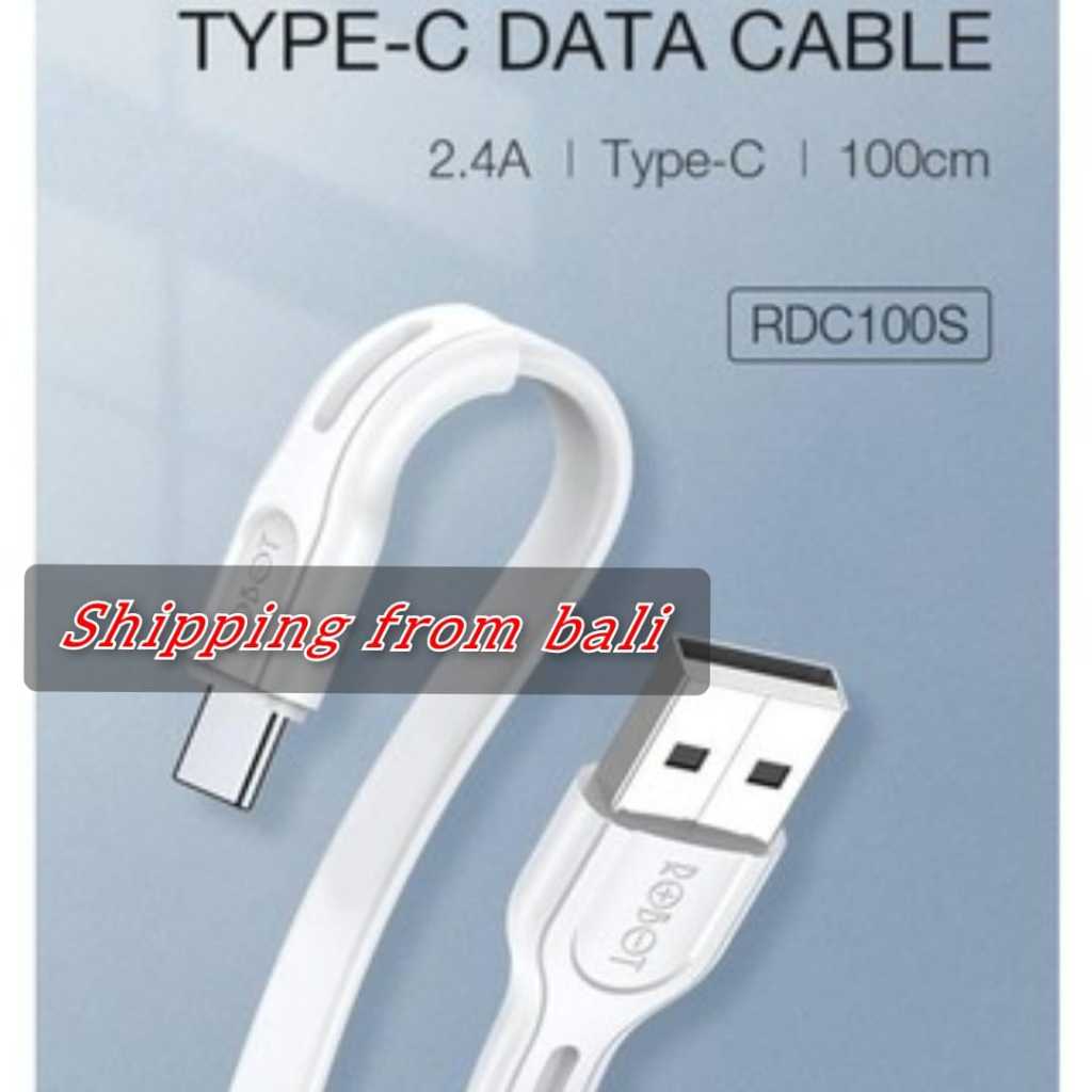 ROBOT ANDROID Kabel TYPE C - USB / kabel charger android 100cm 2.4A ROBOT RDC100s