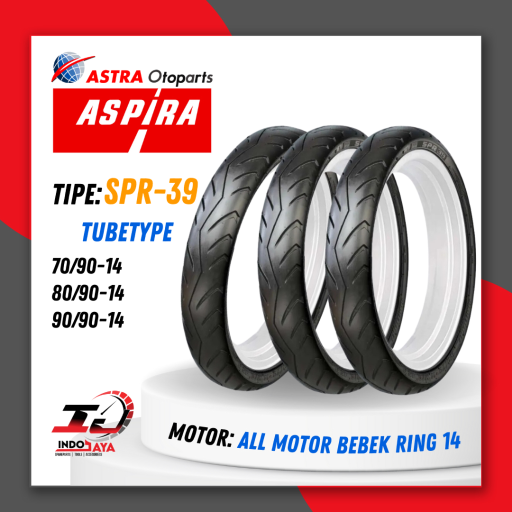 [BAYAR DI TEMPAT] BAN ASPIRA TUBETYPE RING 14 (70/90-14 - 80/90-14 - 90/90-14) (NON TUBELESS) ASPIRA