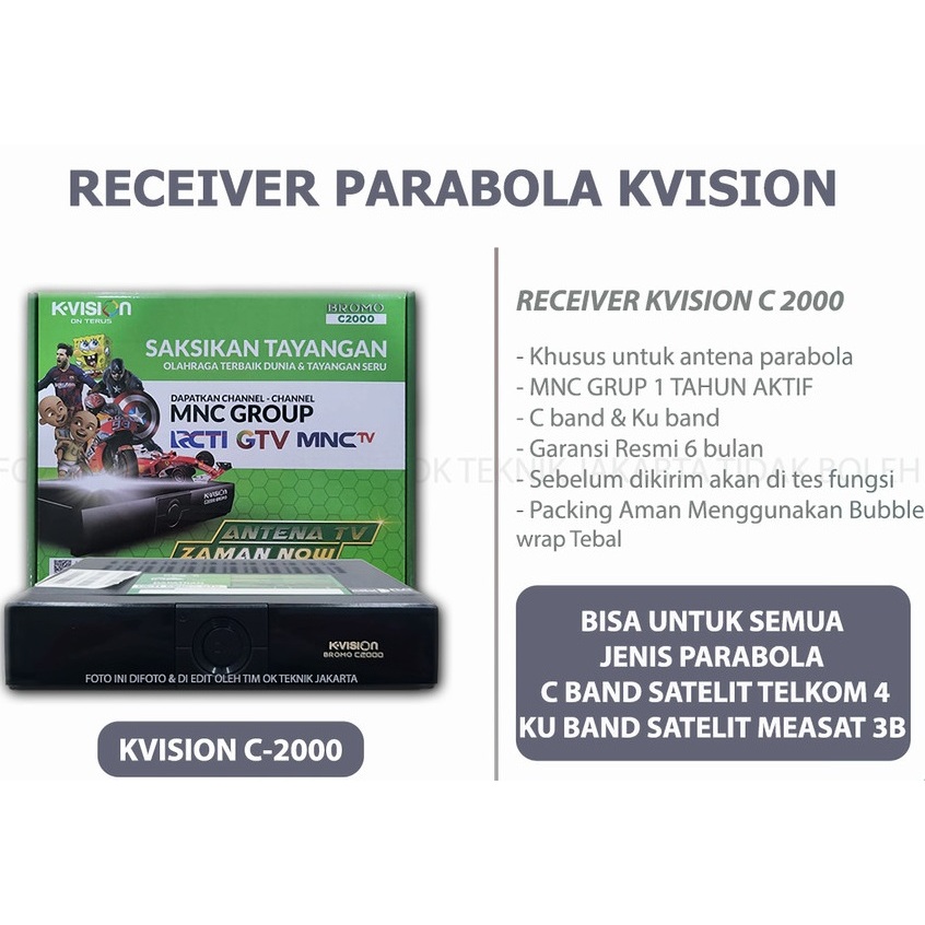Receiver Parabola K-Vision Bromo C2000 HD / Receiver Kvision Parabola C2000 BROMO Dekoder parabola