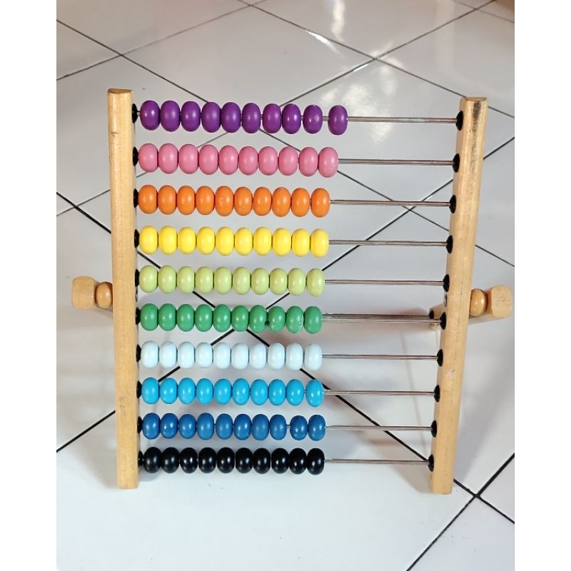 Mainan Edukasi Kayu Sempoa IKEA Original Preloved