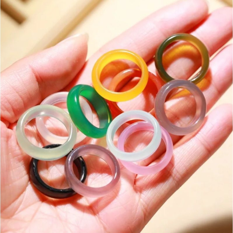 Cincin Giok Kesehatan Natural Asli – Untuk Pria & Wanita Stylish