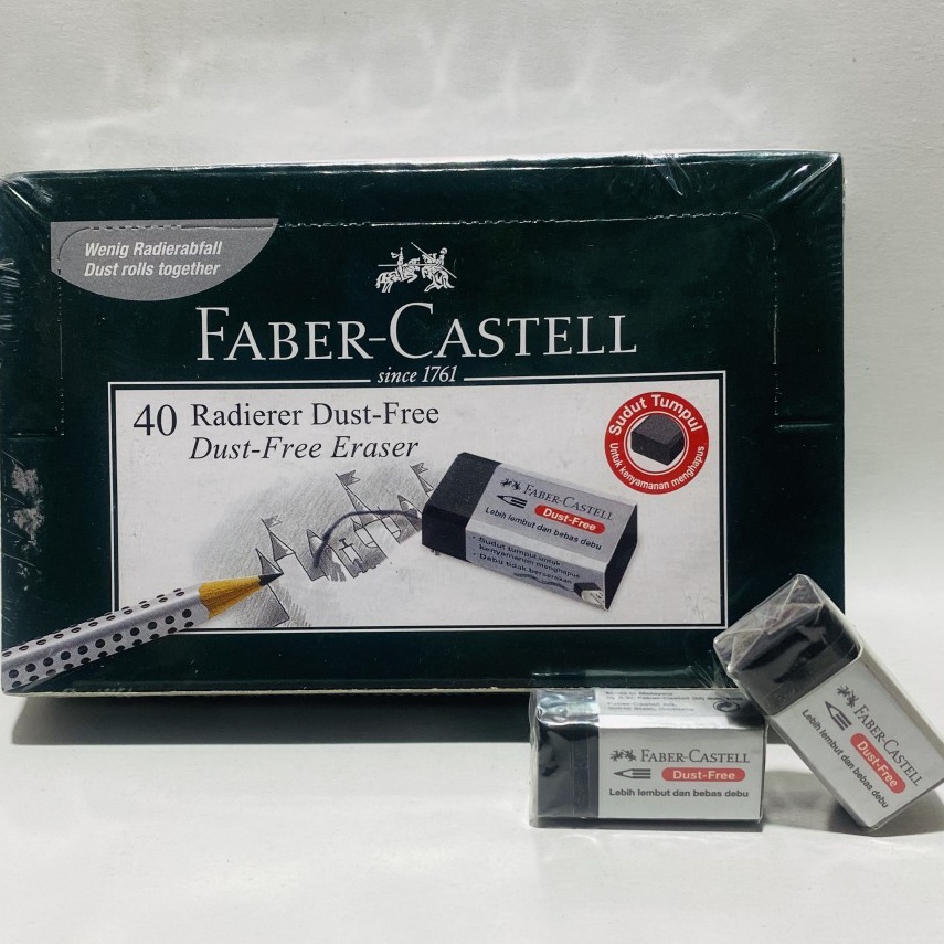 

KODE M2O5 Penghapus Faber Castell Hitam Kecil Eraser Small Black Faber Castell 1 Pack Isi 4 pcs