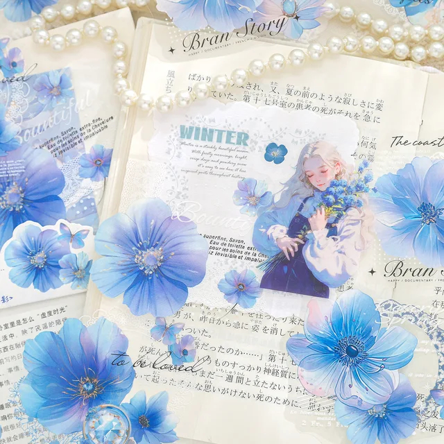 

10pcs/pack sticker pack wind flower trailing shadow series