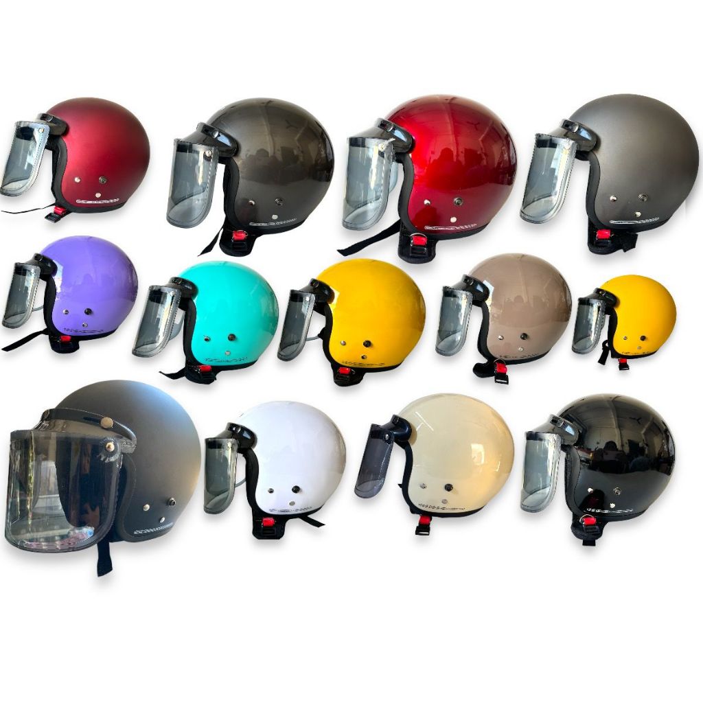 helm model cargloss kaca flat injak