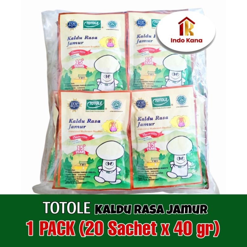 

TOTOLE Kaldu Rasa Jamur 1 Pack (20 Sachet x 40 Gr)