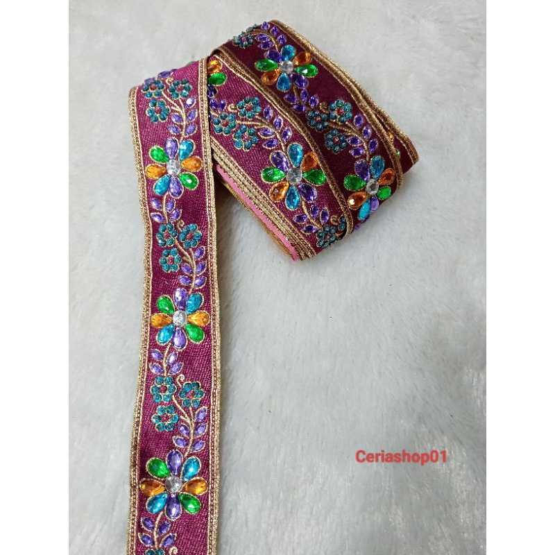RENDA INDIA BORDIR PAYET/RENDA TENGAH/RENDA BAN PINGGANG