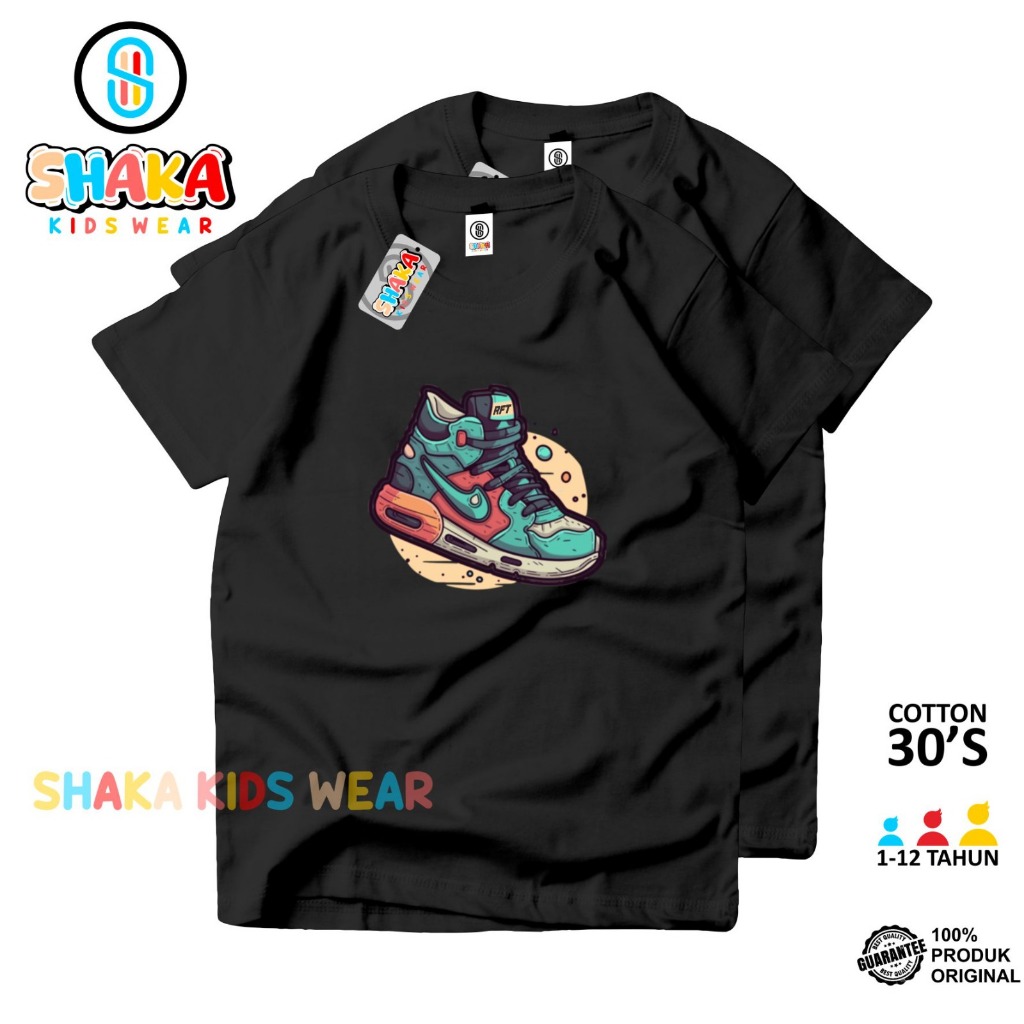 Shaka Kids Wear Baju Kaos Distro Anak Laki Laki & Anak Perempuan NIKE Catton Combed 30s 1-12 Tahun