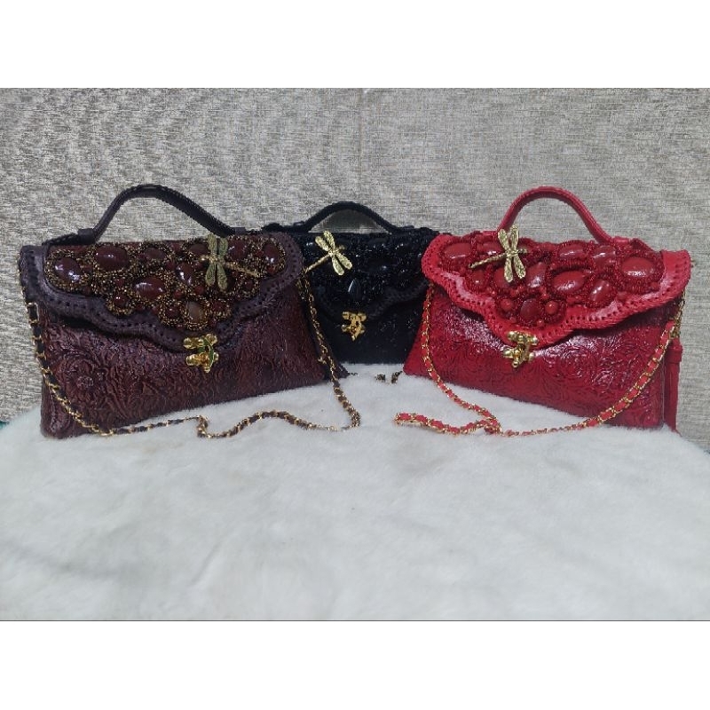 Tas Pesta Kulit / Tas Pesta Mewah / Tas Pesta Wanita / Clutch kulit / Clutch Kulit Sapi Original / S