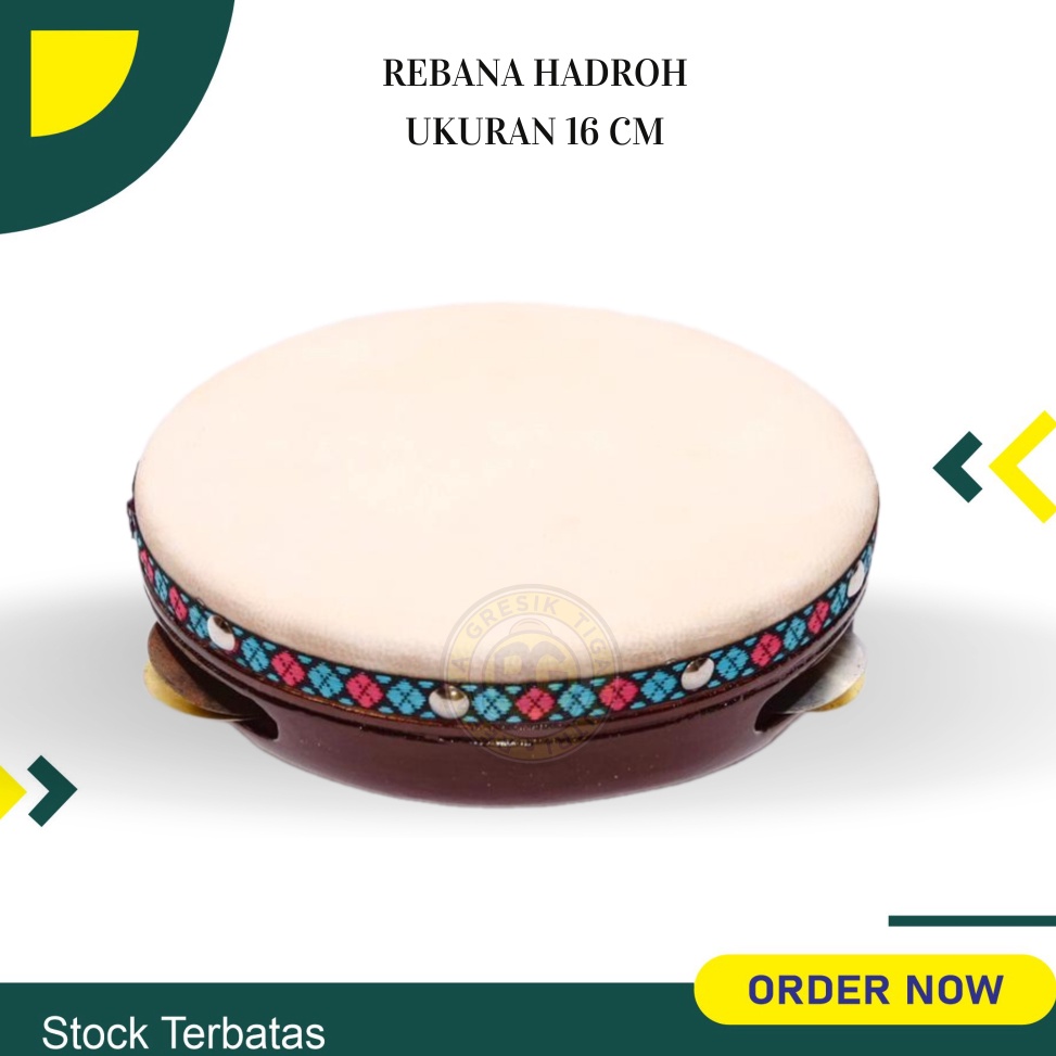 Grosir Irit rebana hadroh ukuran 16 cm Rebana Alat Musik Terbangan Untuk Anak rebana kotek kricik ko