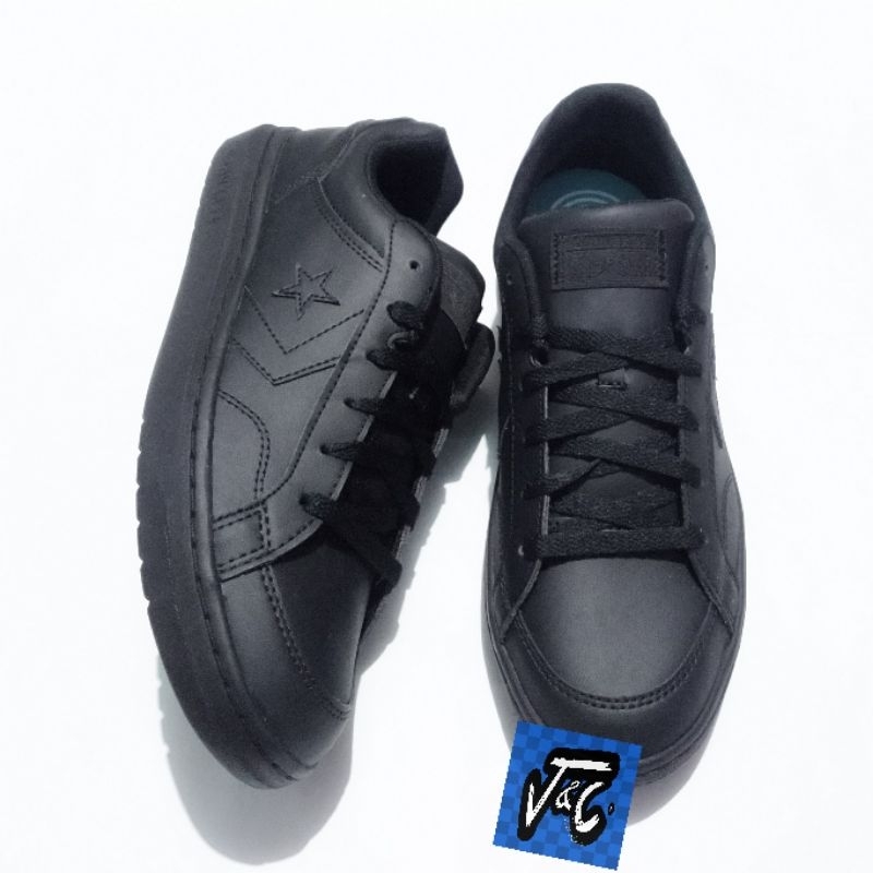 Converse Pro Blaze V2 Foundation Sport Faux Leather Ox Full Mono Black